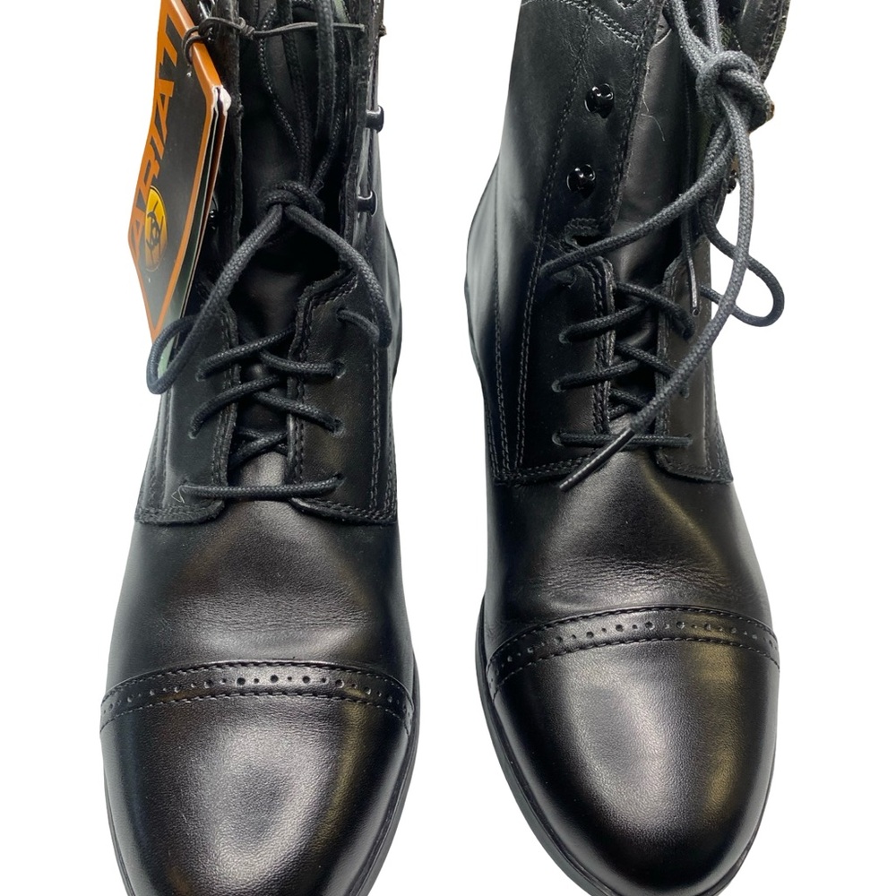 Ariat Black Leather Women's Combat Riding Boots - Picture 3 of 9